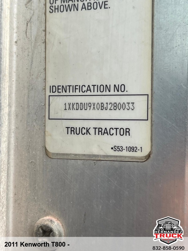 2011 Kenworth T800 -