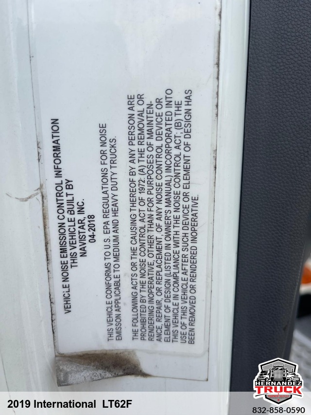 2019 International LT62F -