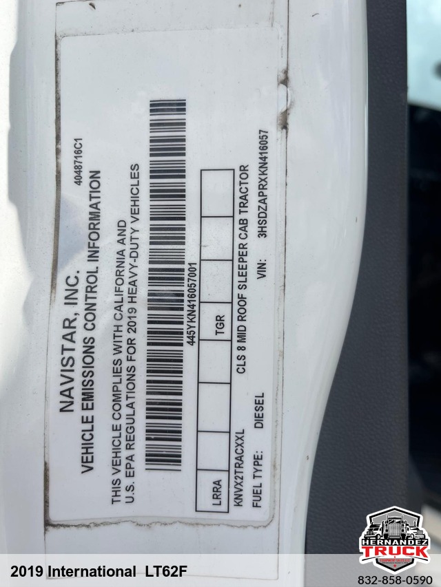 2019 International LT62F -